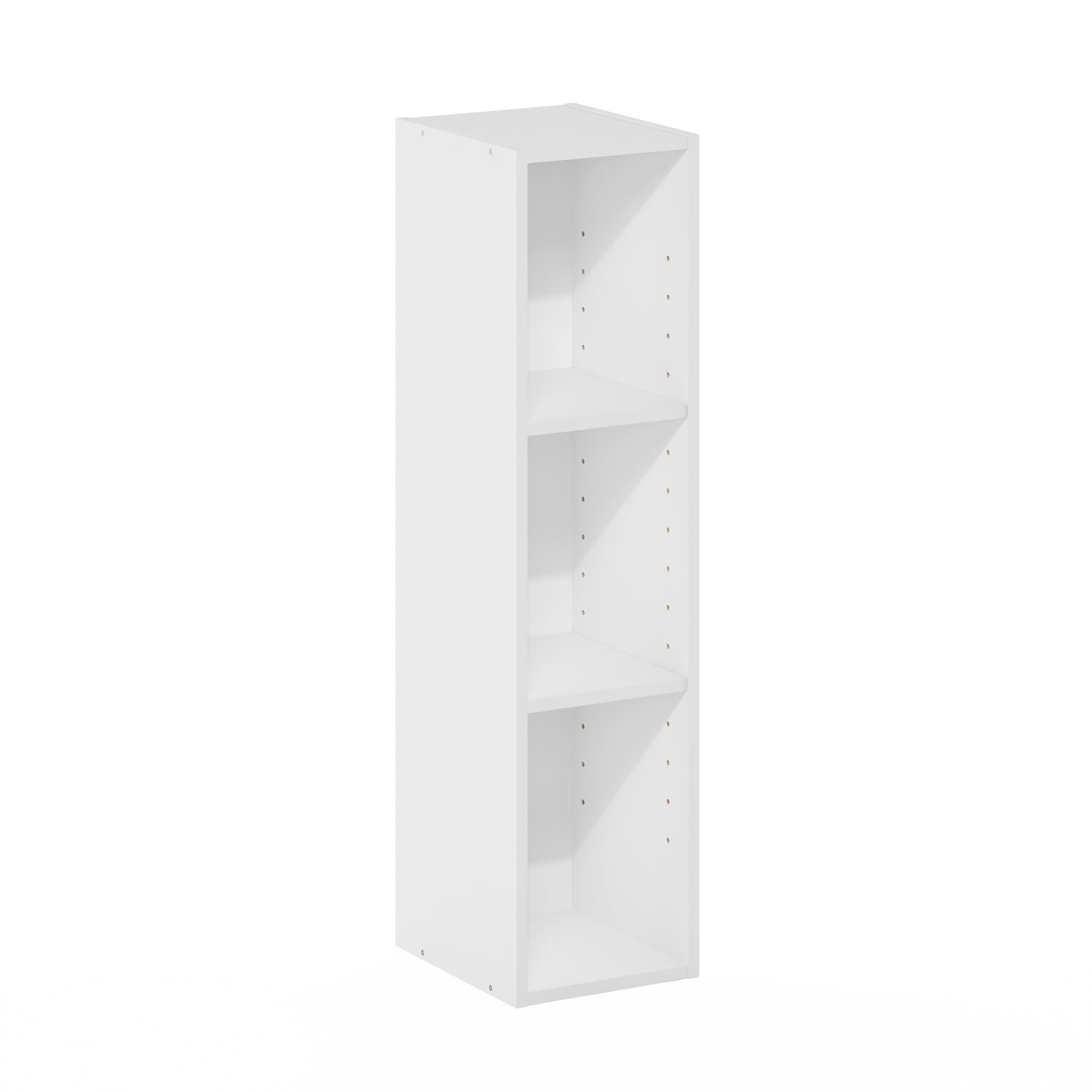 Furinno Fulda 3-Tier Space Saving Storage Shelf Bookcase, 8-Inch Width