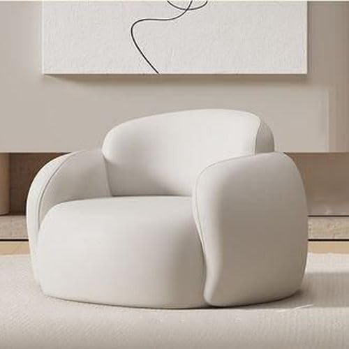 Luxury Minimalist Lounge Sofa – Modern Comfort Single Seater White