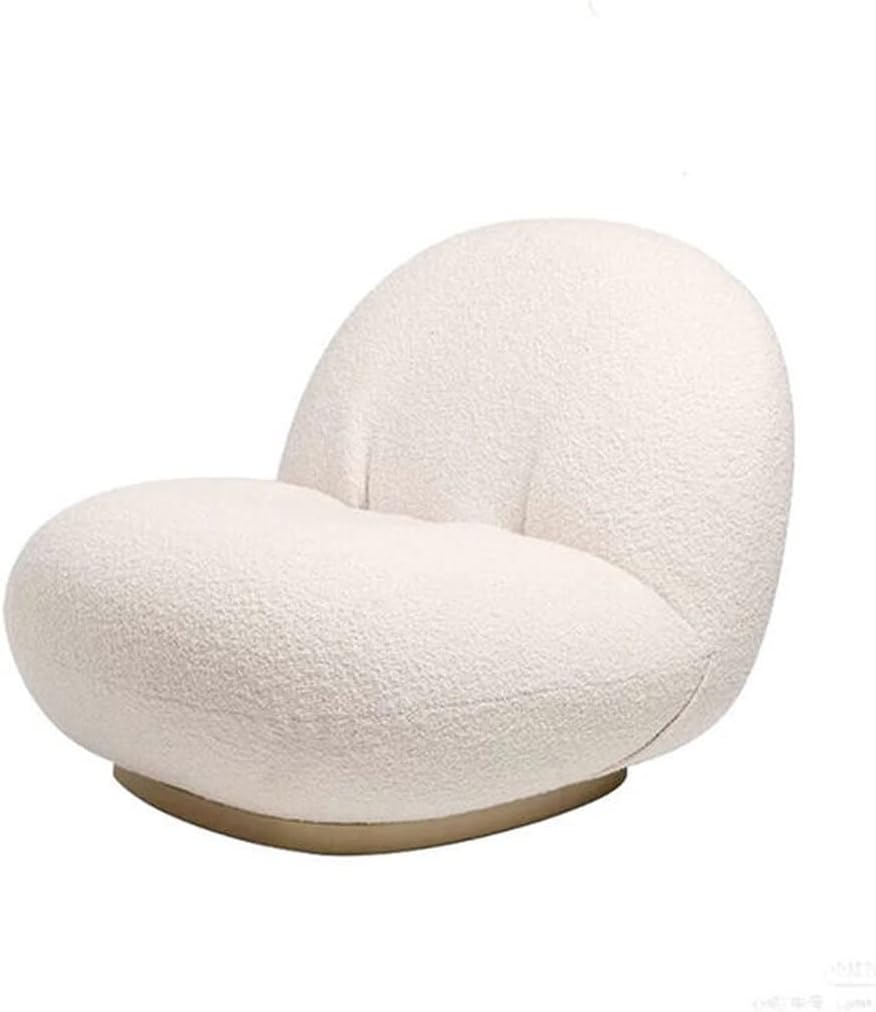 Lamb Velvet Solo Sofa White Fat Lazy Sofa Living Room Sofa