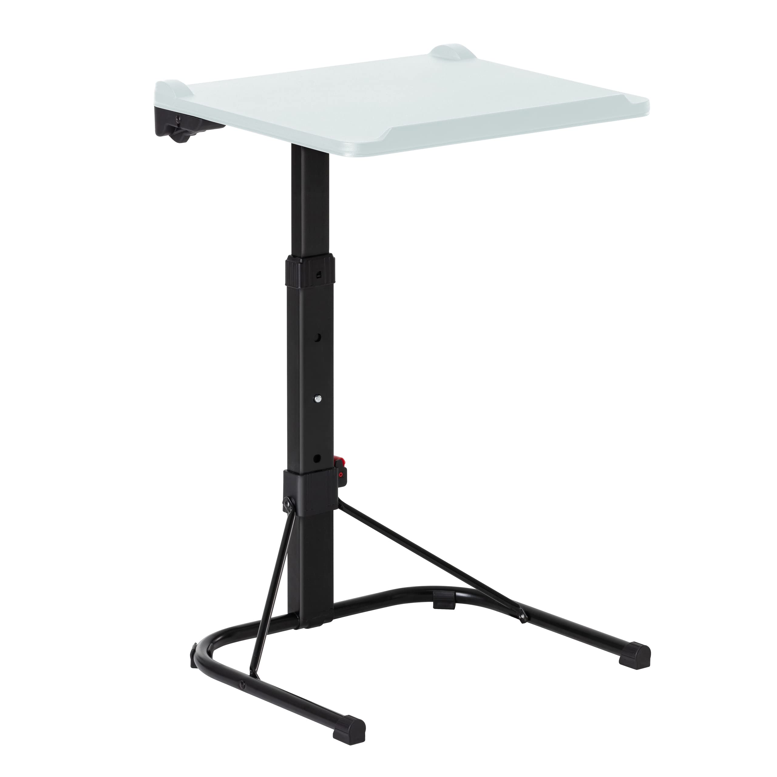 Folding TV Tray Table, Adjustable TV Dinner Table, Foldable Tray Table for Eating and Laptops, Wall Mountable, White