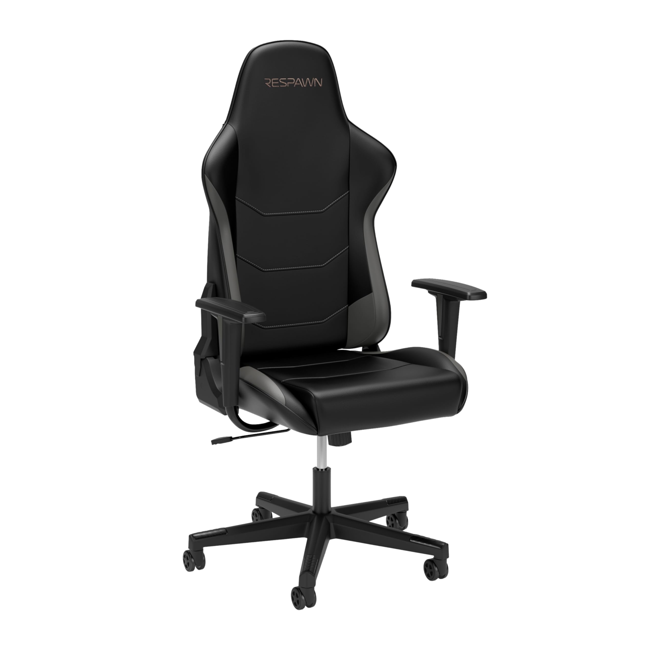 RESPAWN 110 Ergonomic Gaming Chair - Racing Style High Back PC Computer Desk Office Chair - 360 Swivel, Integrated Headrest, 135 Degree Recline with Adjustable Tilt Tension & Angle Lock - 2023 Grey  Polyurethane