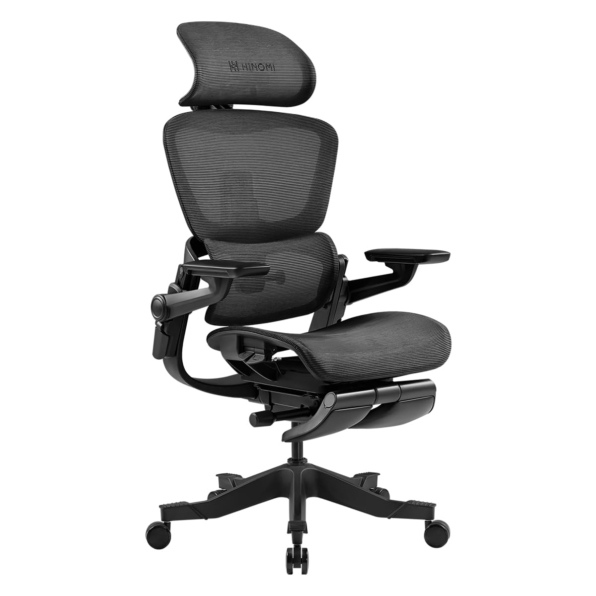 HINOMI H1 Pro V2 High Back Ergonomic Office Chair with Built-in Leg Rest, Foldable Design, Flip Up Arms, Suitable as Home Office Chair and Computer Chair (Black, Standard)