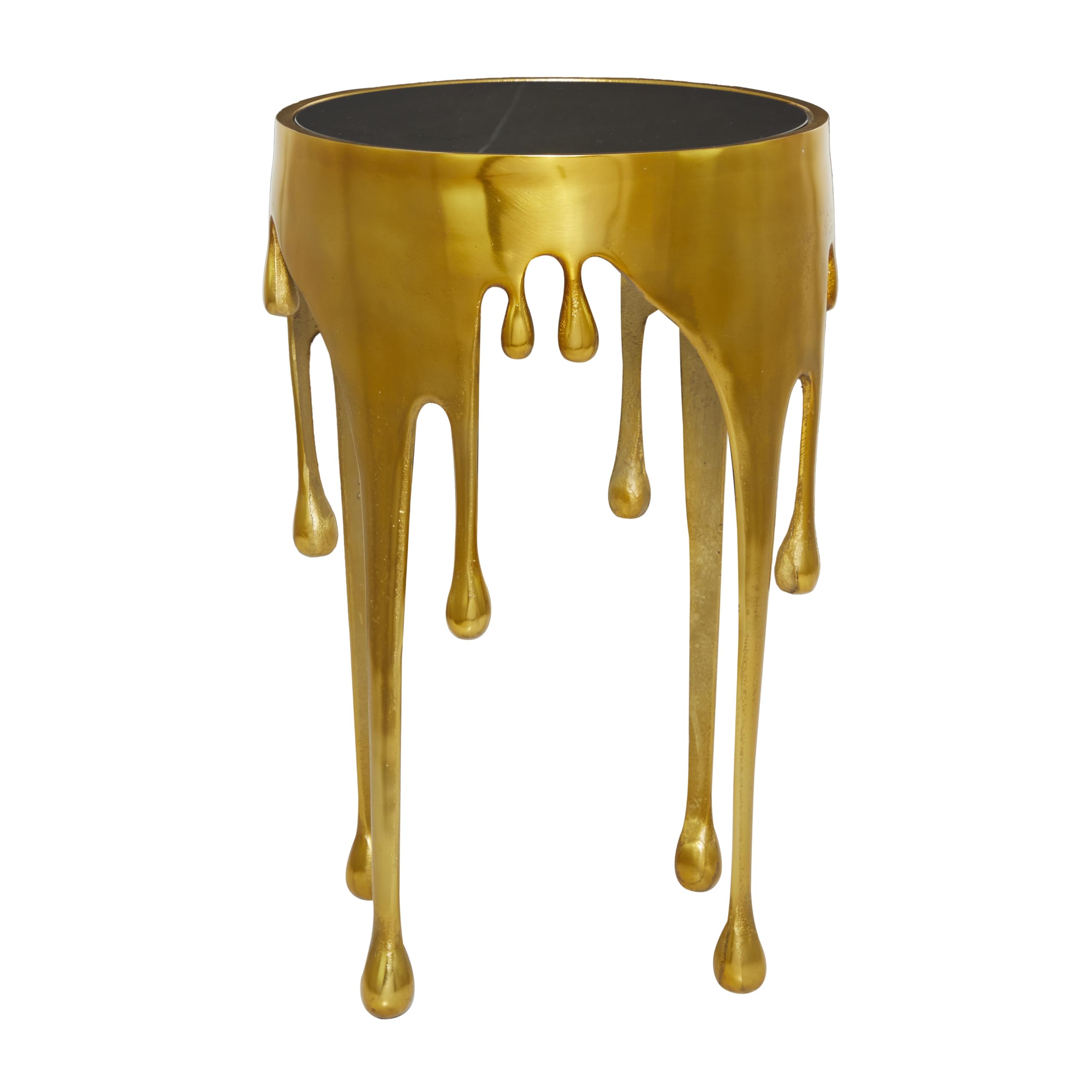 Deco 79 Gold Aluminum Contemporary Accent Table 25 x 16 x 16 Inches