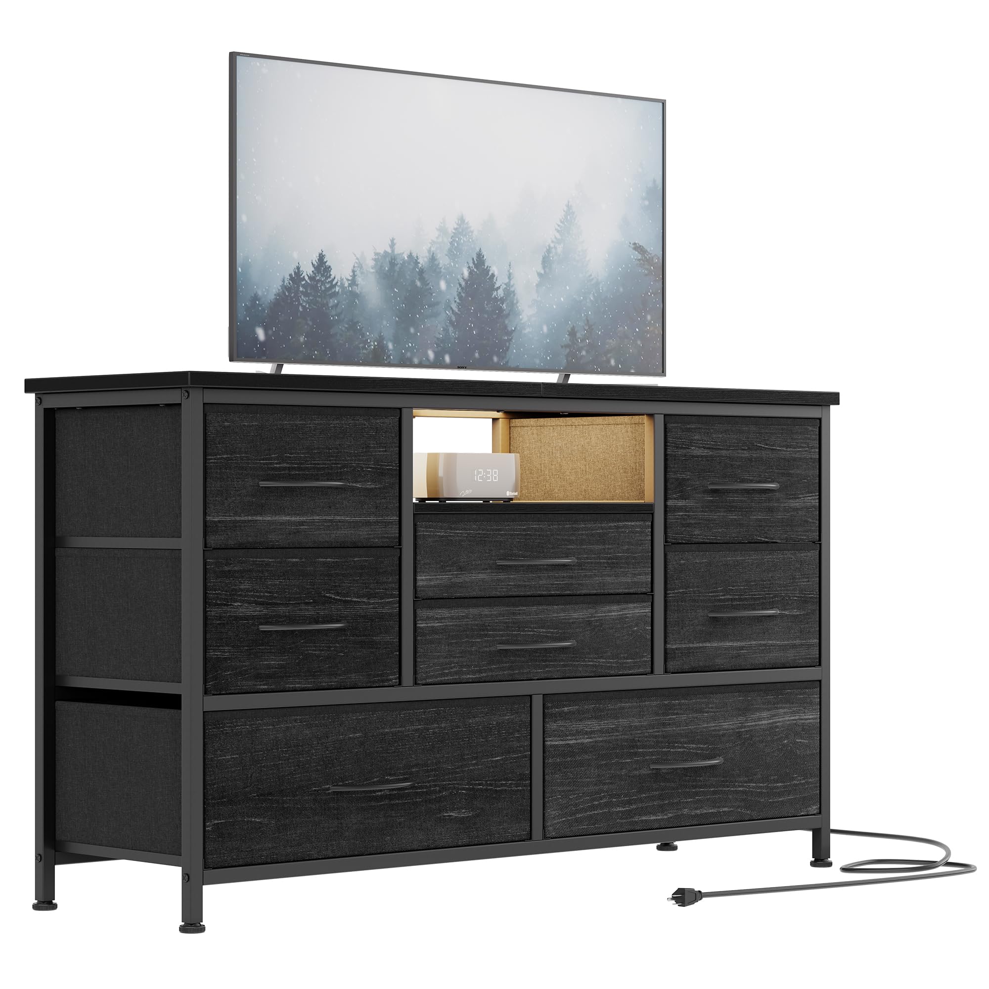 Dresser for Bedroom, Charcoal Black
