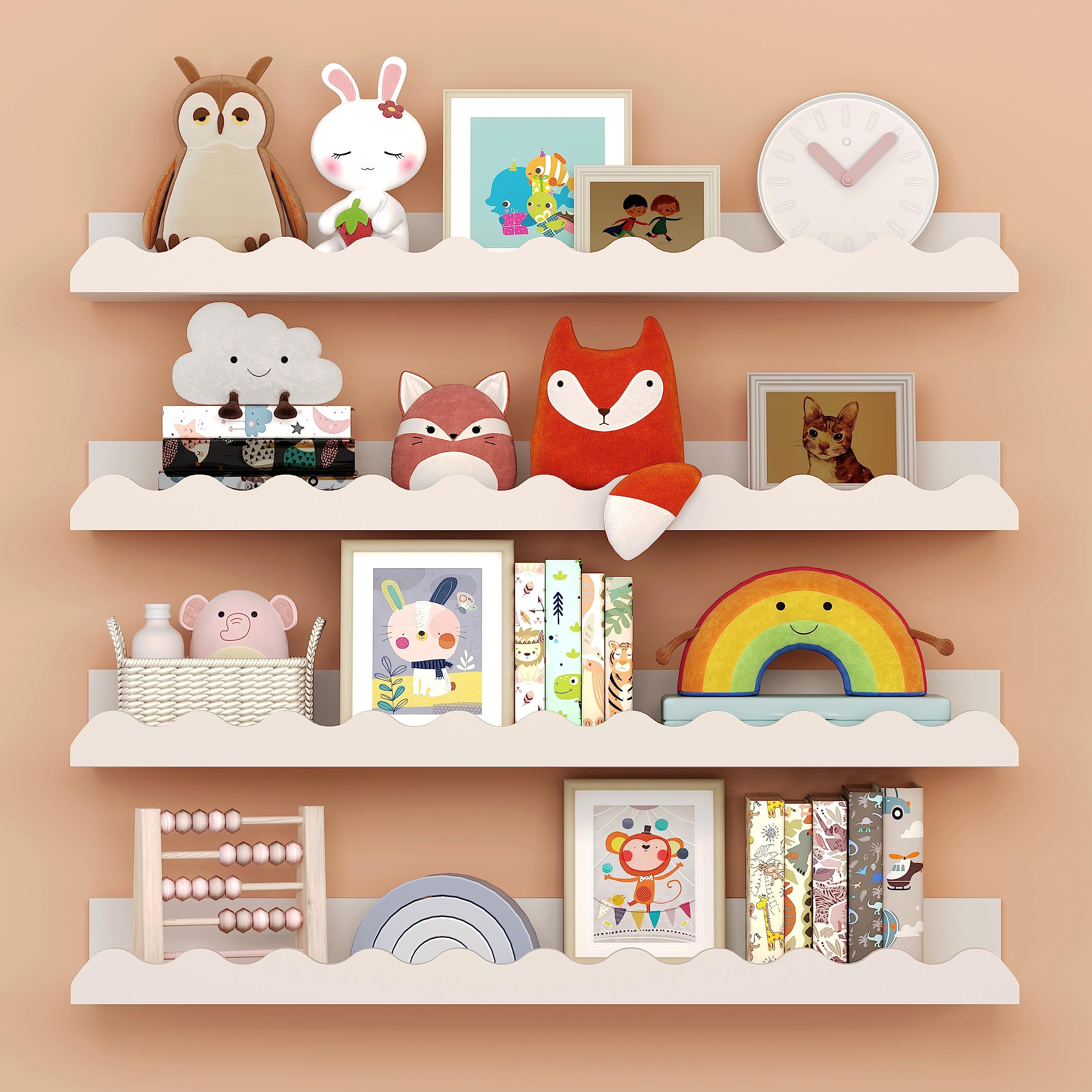 Nusery Shelves (White, 23 Inches)